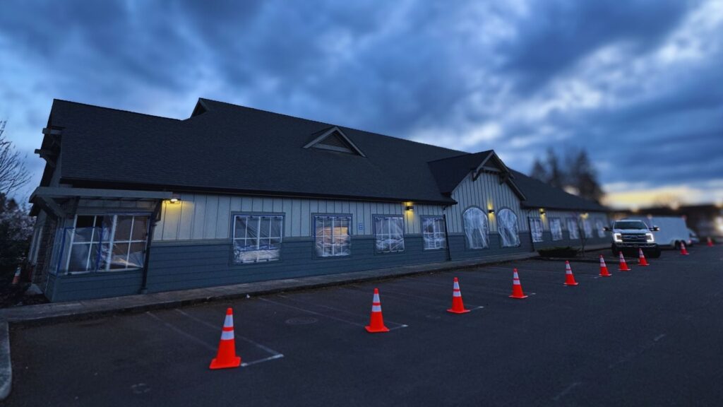 painting preparation work for commercial painting job by DCI