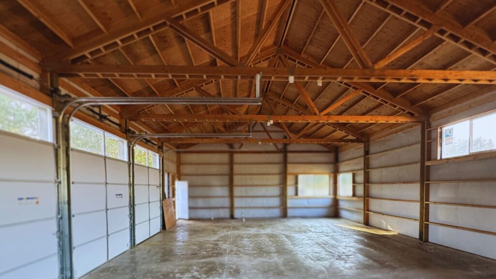 interior view of framing and insulation installation by DCI