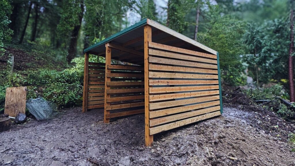 New pole building wood shed completed by DCI